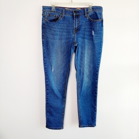 Seven7 Jeans Size 10 Girlfriend Distressed Stretch - Picture 5 of 13